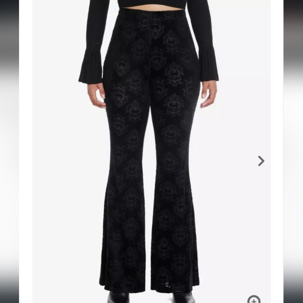 Velvet Black Damask Velvet Translucent leggings Social Collison Hot Topic New 2X